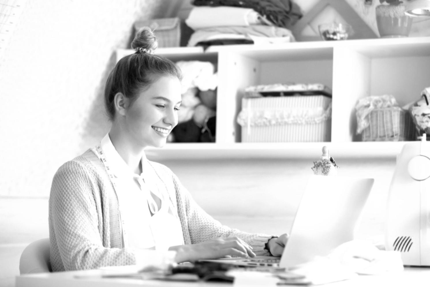 Financial planning workspace with charts and startup documents